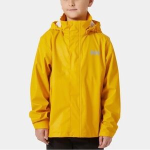 Helly Hansen Kids' Yellow Waterproof Rain Jacket - 152/12